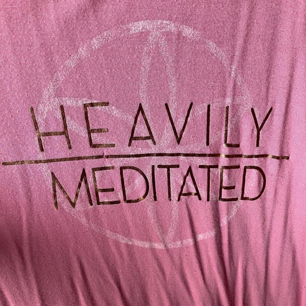 Gaiam pink heavily meditated yoga top